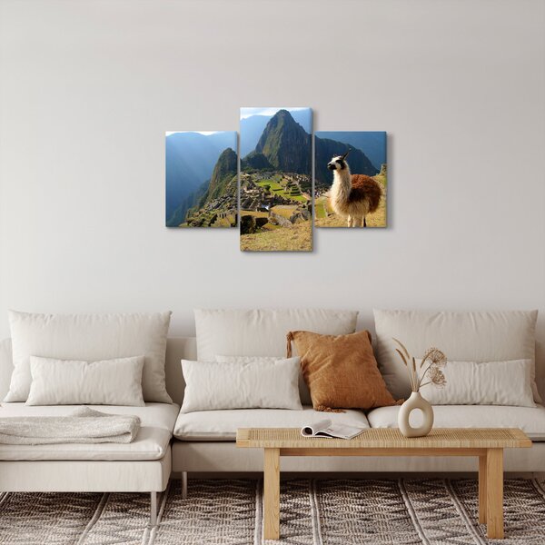 Obrázok - Lama a Machu Picchu (90x60 cm)