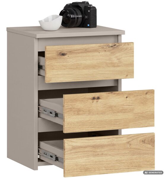 Nočný stolík CL3/40 kašmírový / dub artisan