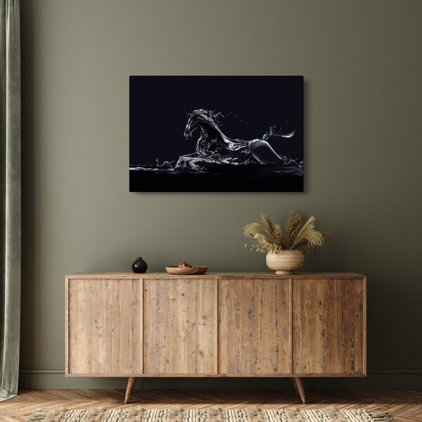 Obraz - Kôň a voda (90x60 cm)
