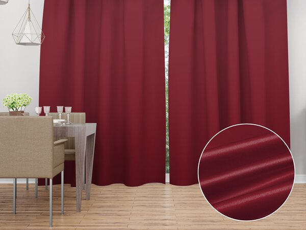 Biante Saténový záves LUX-055 Vínovo červený 140x150 cm