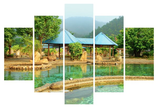 Obraz - Shanghai hotel park (150x105 cm)