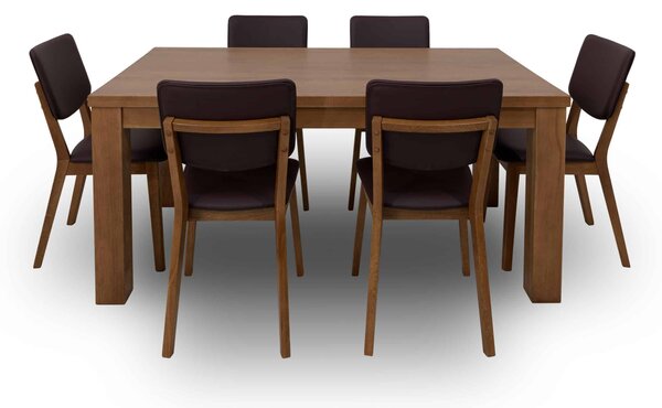 Korund skladací stôl z masívneho dubového dreva rustikálny lak (vrchná časť 4 cm) - 1400x900x40 mm