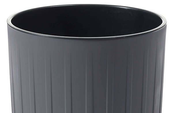 PLASTOVÝ KVETINÁČ STRIPPED ECO 42X25 CM ANTRACITOVÁ