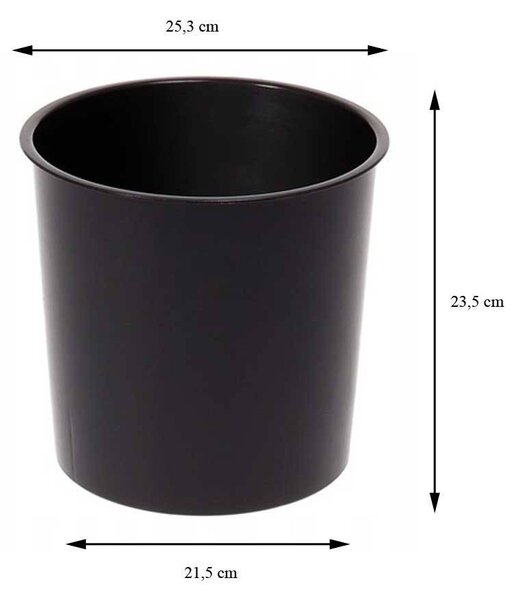 PLASTOVÝ KVETINÁČ STRIPPED ECO 42X25 CM BIELA