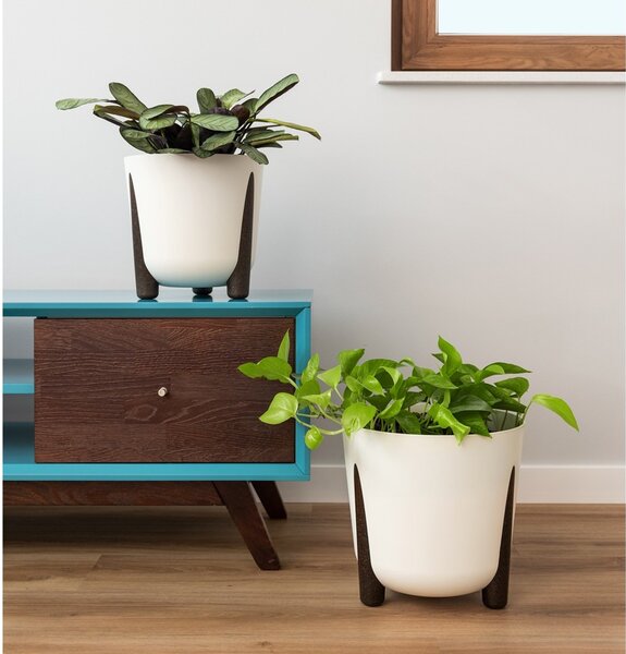 PLASTOVÝ KVETINÁČ MOSS ECO 25X26 CM ANTRACITOVÁ