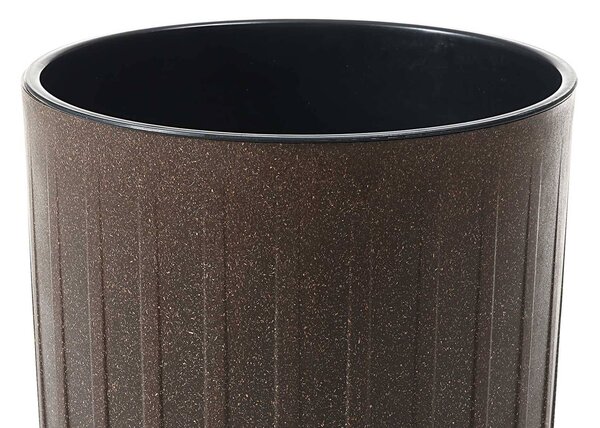 PLASTOVÝ KVETINÁČ STRIPPED ECO 42X25 CM TMAVOHNEDÁ