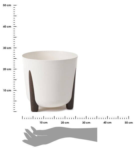 PLASTOVÝ KVETINÁČ MOSS ECO 25X26 CM KRÉMOVÁ