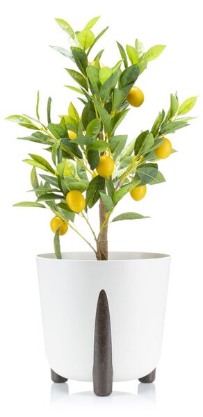 PLASTOVÝ KVETINÁČ MOSS ECO 25X26 CM BIELA