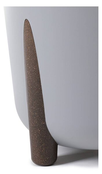 PLASTOVÝ KVETINÁČ MOSS ECO 25X26 CM SIVÁ