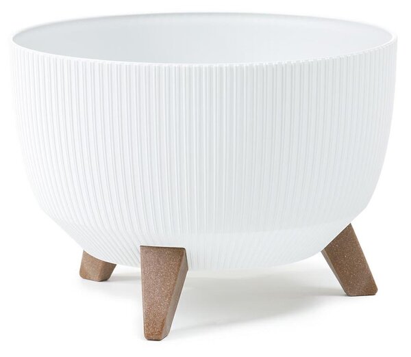 PLASTOVÝ KVETINÁČ ROSA LINEA ECO 15X24 CM BIELA