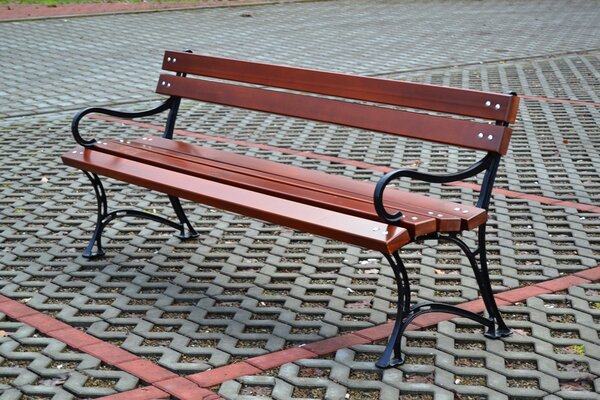 NaK Parková lavička Pola, tmavý orech, 150 cm