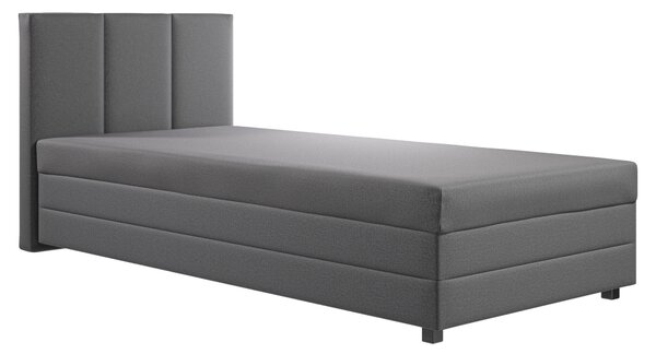 KONDELA Boxspringová posteľ, jednolôžko, sivá, 110x200, univerzálna, ALEXA
