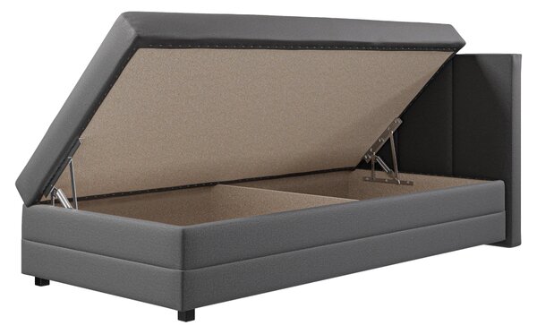 KONDELA Boxspringová posteľ, jednolôžko, sivá, 110x200, univerzálna, ALEXA
