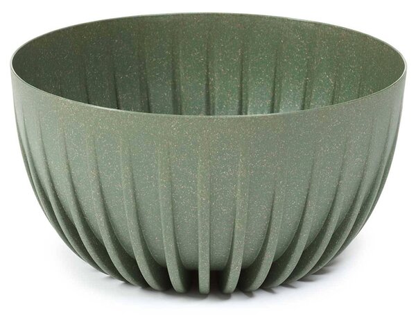 PLASTOVÝ KVETINÁČ STRIPPED ECO SADA 2KS 16X30 CM+15X24 CM ZELENÁ