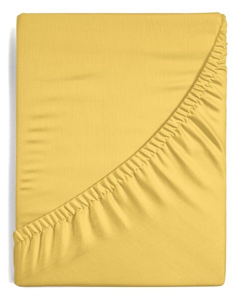 JERSEY PRESTIERADLO 90X200 CM, VÝŠKA 25 CM HORČICOVÉ