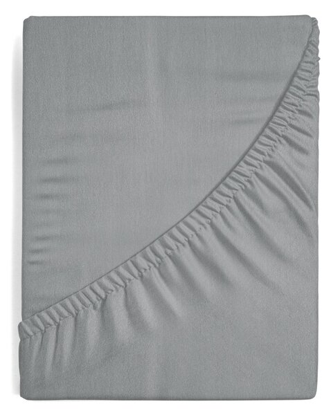 JERSEY PRESTIERADLO 220X240 CM, VÝŠKA 30 CM SIVÉ