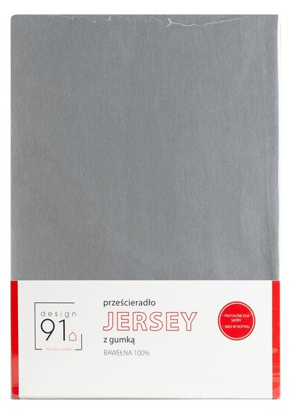 JERSEY PRESTIERADLO 220X240 CM, VÝŠKA 30 CM SIVÉ
