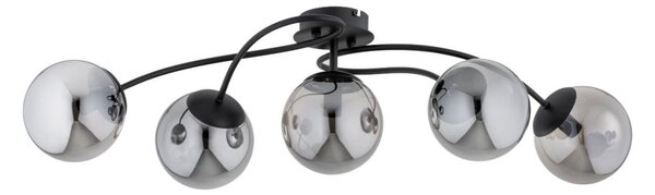 Prisadený luster GILIAN 5xE14/40W/230V čierna