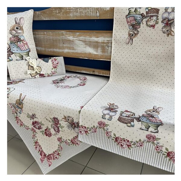 Veľkonočný gobelínový obrus Eden 1292 GR Farba Viacfarebná Rozmery 40x100 cm