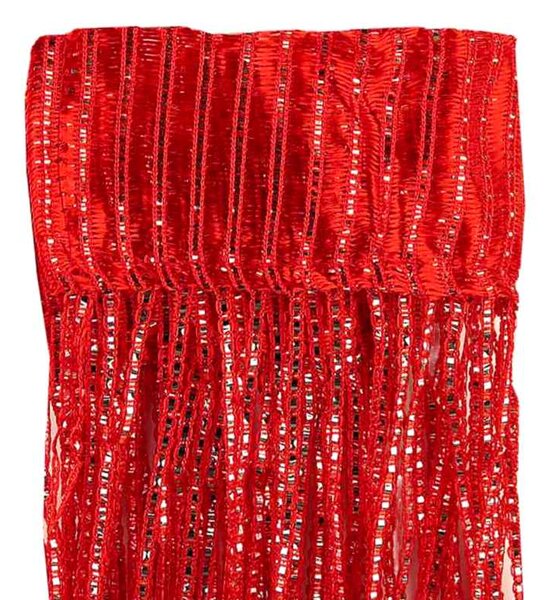 Šnúrková záclona Curtain 100x200 cm červená (povrázková záclona na okno alebo záves na dvere)