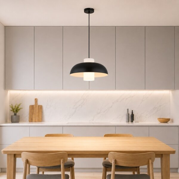 Globo 15755S - Luster na lanku LOWE 1xE27/60W/230V čierna