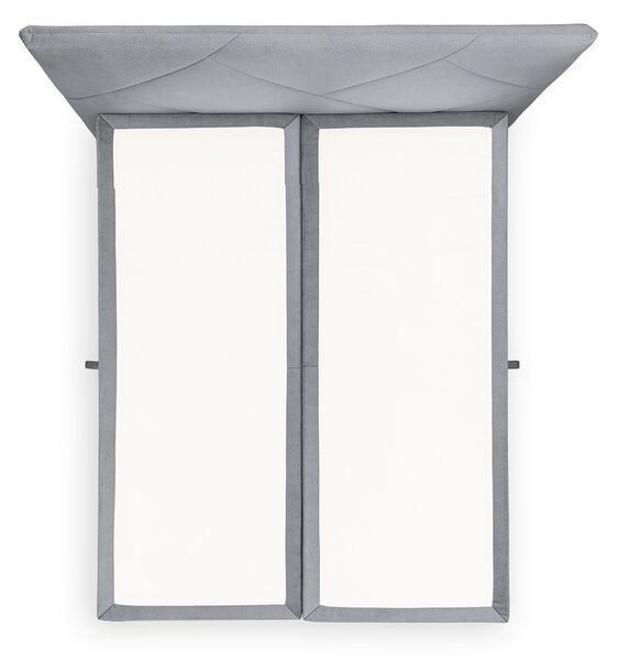 Posteľ Boxspring Wasil 180x200 s úložným priestorom - popolavý hydrofóbny zamat Element 24