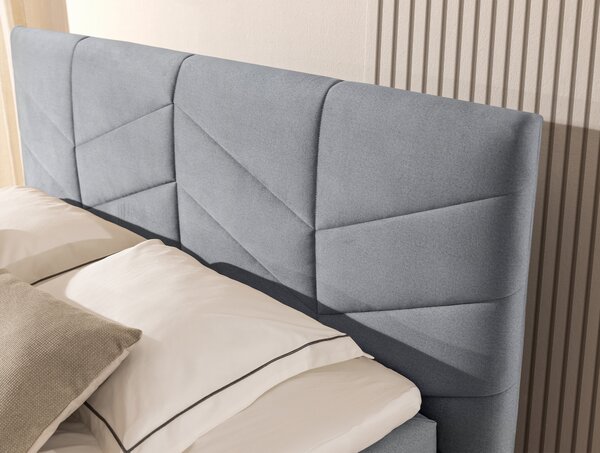 Boxspring posteľ Penia 160x200 s úložným priestorom - sivý hydrofóbny zamat Element 24