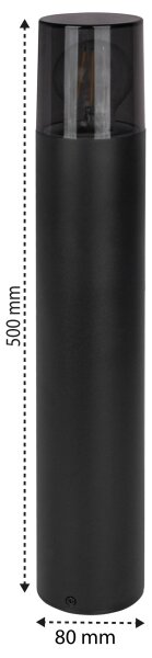 Vonkajšie svietidlo 1xE27/40W/230V IP44 50 cm čierna/dymová