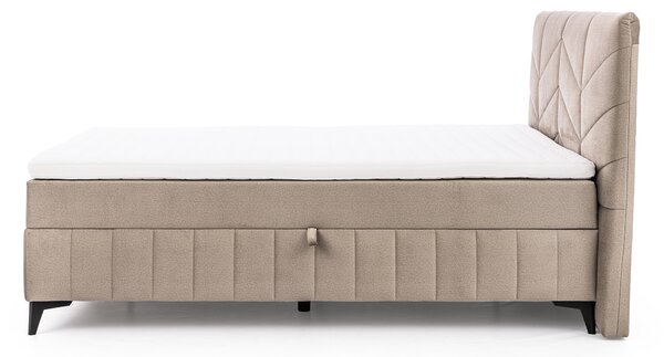 Boxspring posteľ Penia 160x200 s úložným priestorom - béžový hydrofóbny velúr Element 6