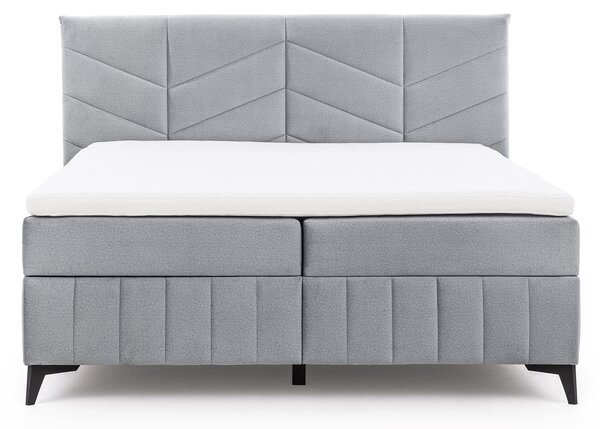 Posteľ Boxspring Penia 180x200 s úložným priestorom - popolový hydrofóbny zamat Element 24