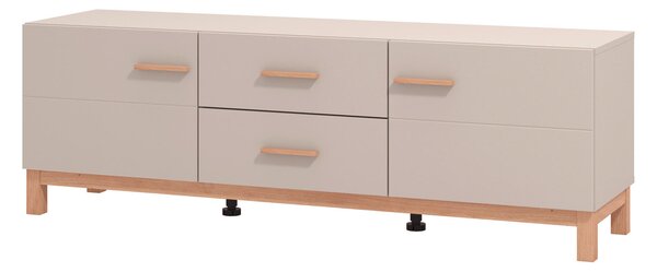 TV DIEL, kašmírová, dub artisan, 154/50,5/41,5 cm Hom`in - TV nábytok