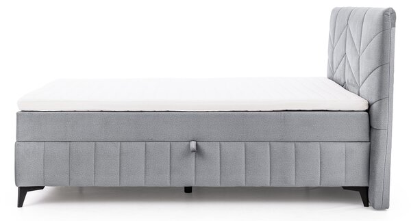 Posteľ Boxspring Penia 180x200 s úložným priestorom - popolový hydrofóbny zamat Element 24