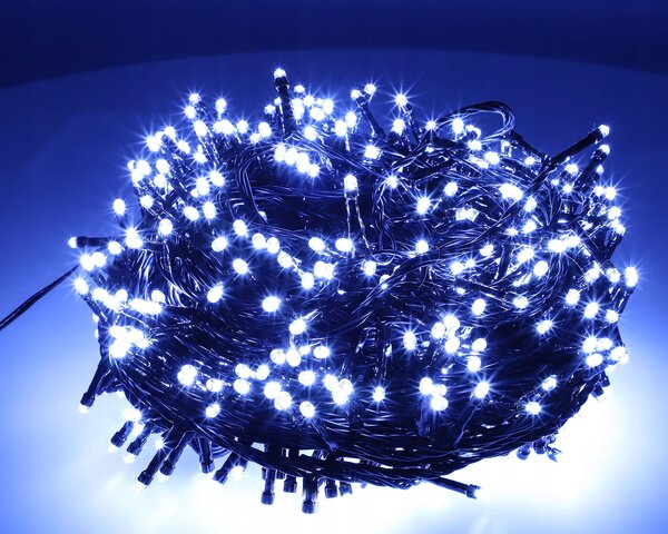 Vianočné osvetlenie 500 LED studená biela