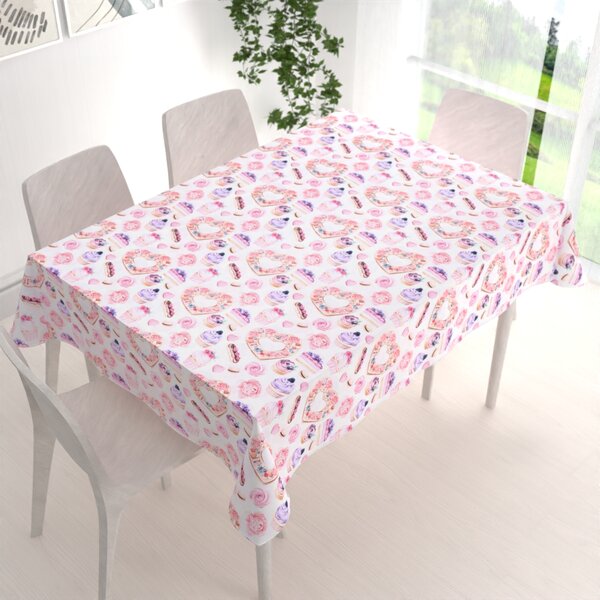 Biante Dekoračný obdĺžnikový obrus PML-037 Ružová cukráreň 50x100 cm