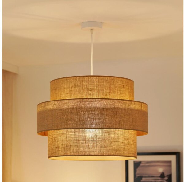 Brilagi - Luster na lanku SPACE YUTE 1xE27/15W/230V pr. 50 cm béžová/biela