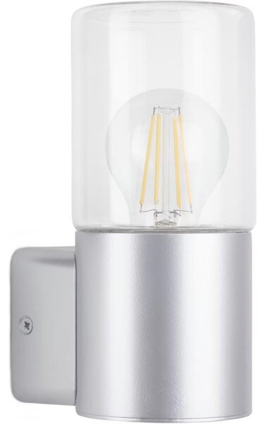 Briloner 320504TF - Vonkajšie nástenné svietidlo 1xE27/12W/230V IP44 strieborná