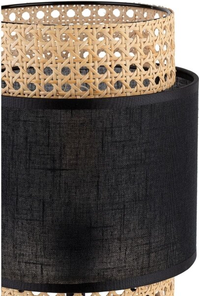 Stolná lampa BOHO 1xE27/15W/230V čierna/ratan