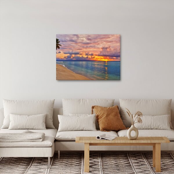 Obraz - Západ slnka na pláži (70x50 cm)