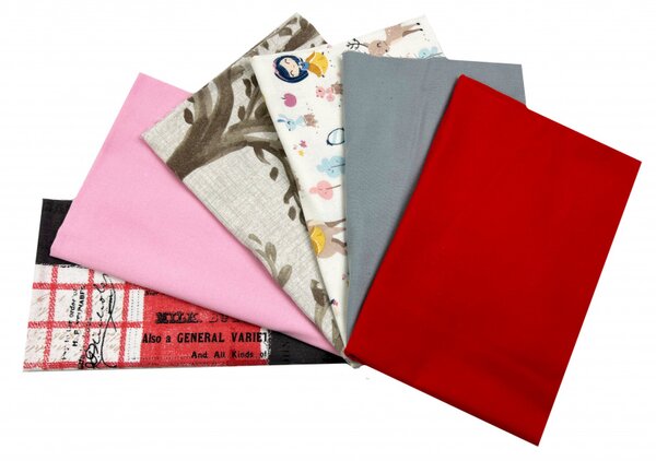 Súprava látok bavlna flanel na patchwork cca 35x35 cm - mix