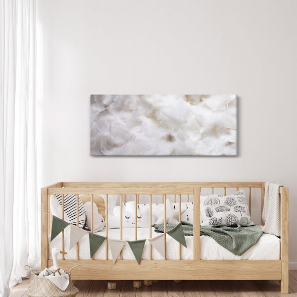 Obraz - Biele perie (120x50 cm)
