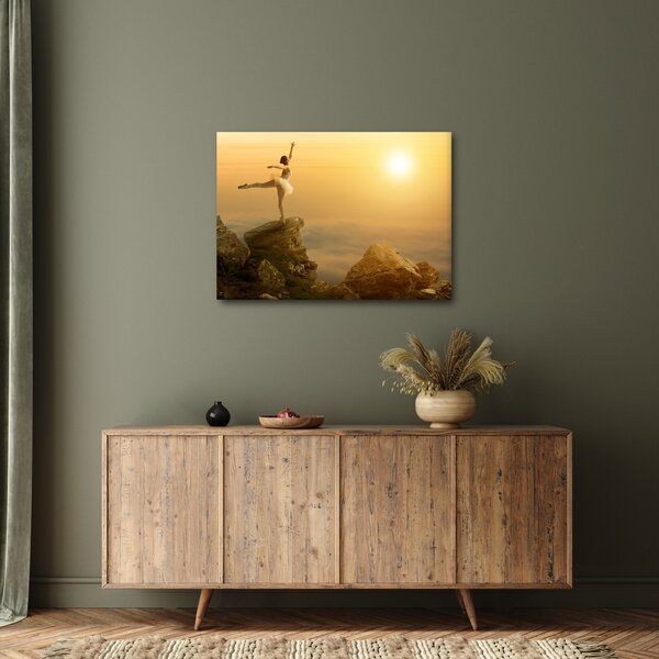 Obraz - Baletka na skale (70x50 cm)