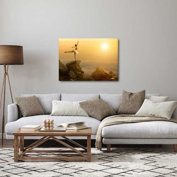 Obraz - Baletka na skale (70x50 cm)