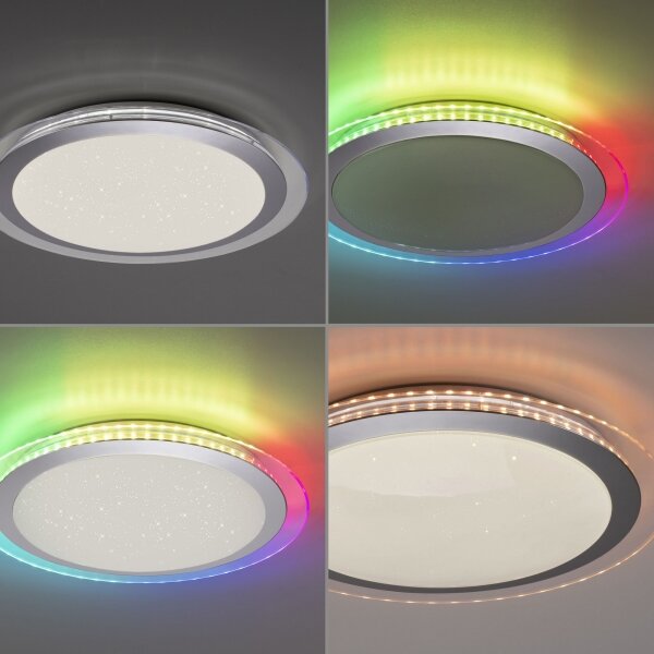 Leuchten Direkt 15411-21- LED RGB Stmievateľné stropné svietidlo CYBA LED/26W/230V + DO