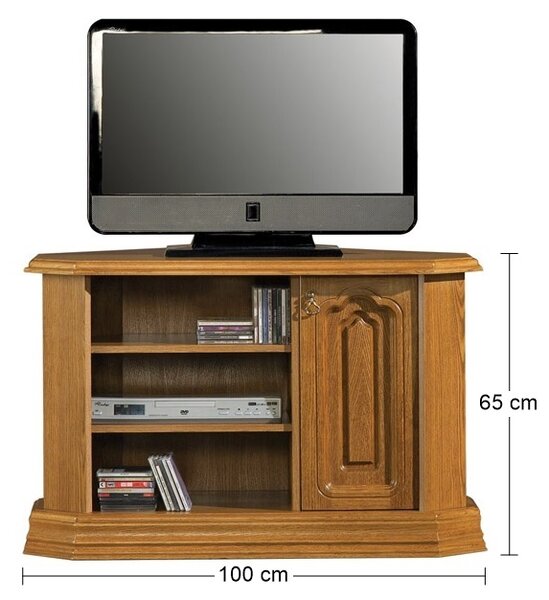 Rustikálny TV stolík Kinga F - drevo D3