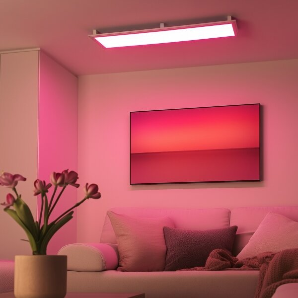 Eglo 32734 - LED RGBW stmievateľný povrchový panel SALOBRENA-C 34W/230V biela + diaľkový ovládač