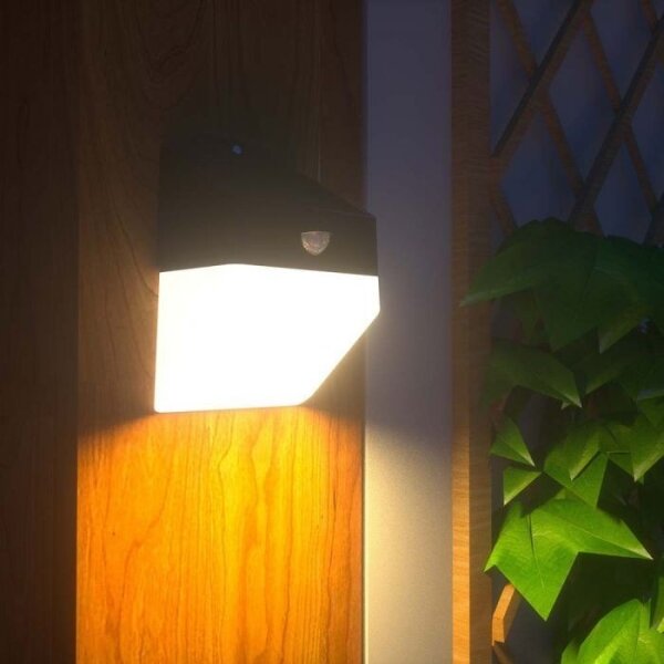 LED solárne nástenné svietidlo so senzorom LED/2W/3,7V 4000K IP65 1200 mAh