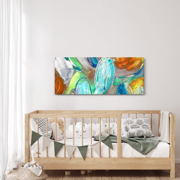 Obraz - Farebná abstrakcia (120x50 cm)