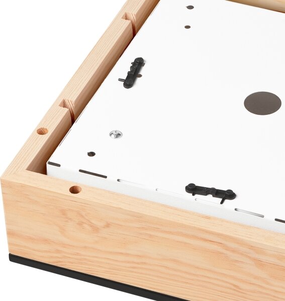 Stropné svietidlo NATURAL SQUARE 2xE27/15W/230V 31x31 cm borovica/čierna