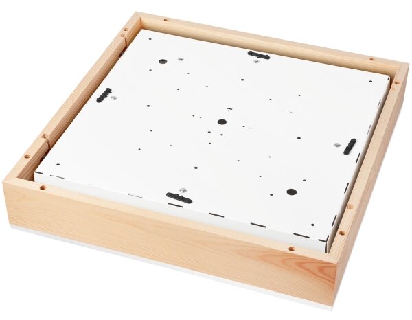 Stropné svietidlo NATURAL SQUARE 4xE27/15W/230V 48x48 cm borovica/biela