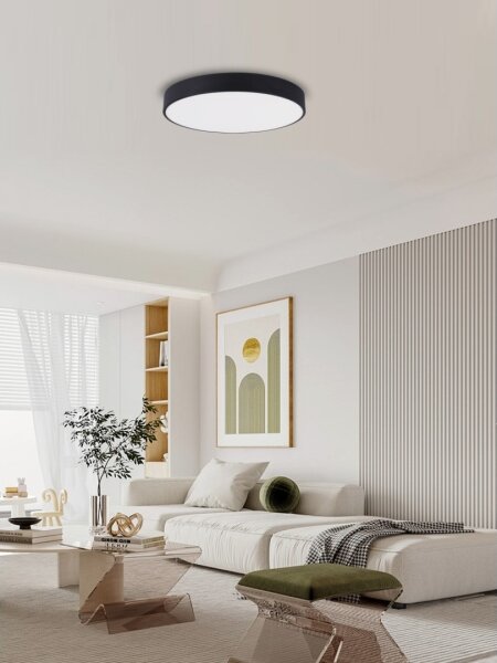 Immax NEO 07202L-LED Stmievateľné stropné svietidlo RONDATE 53W/230V čierna Tuya+DO
